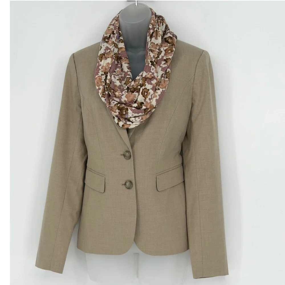 LOFT Floral Infinity Scarf Lightweight Women's Mauve‎ Brown Cream Boho 99-13